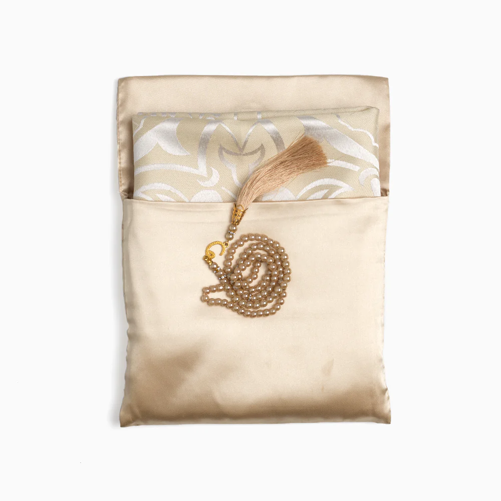 Ebadat Gift Prayer Mat with Matching Prayer Beads - Image 7